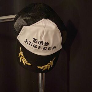 Los Angeles Black and White Trucker Hat